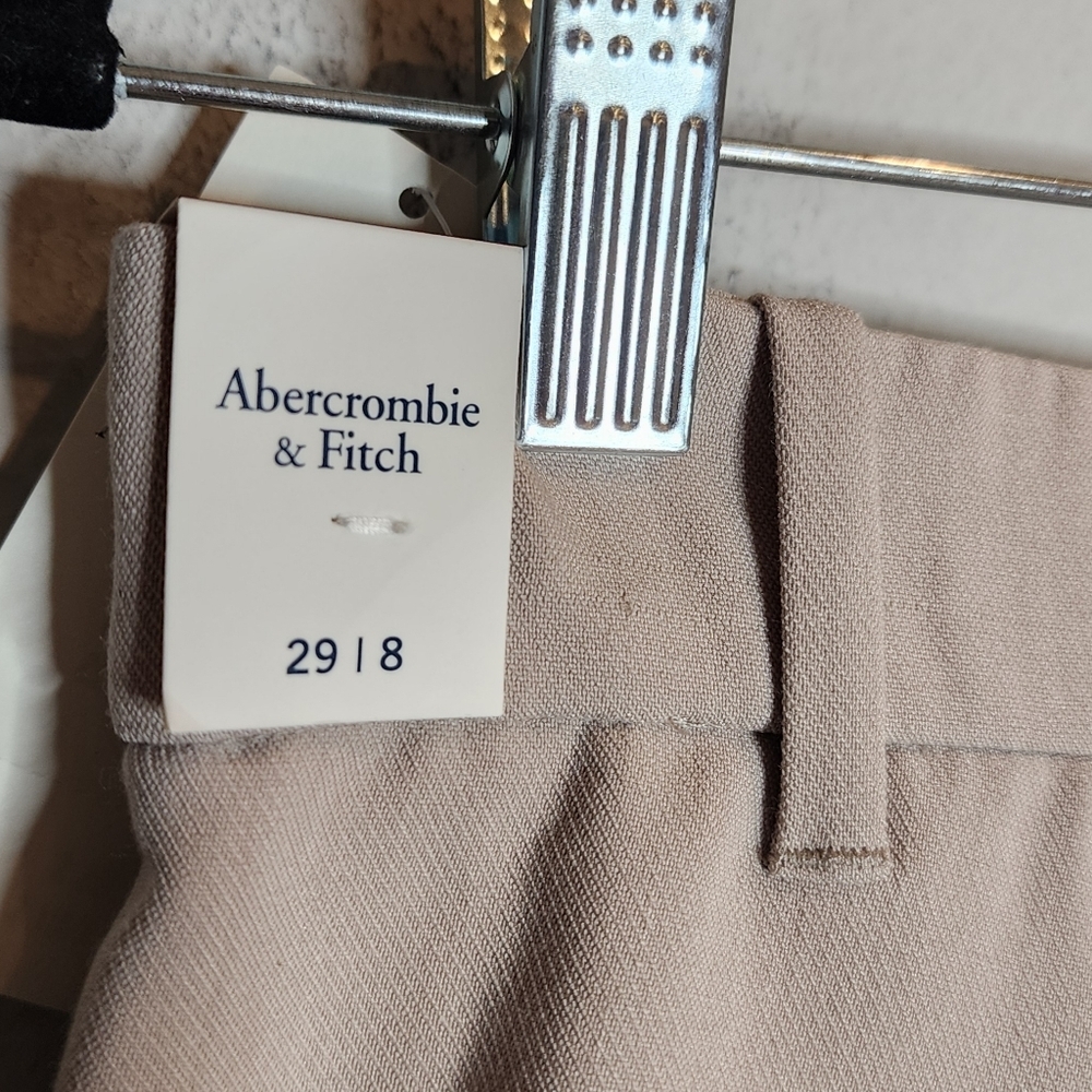 Abercrombie & Fitch Women's Light Taupe Straight-Leg Trousers - Picture 14 of 16